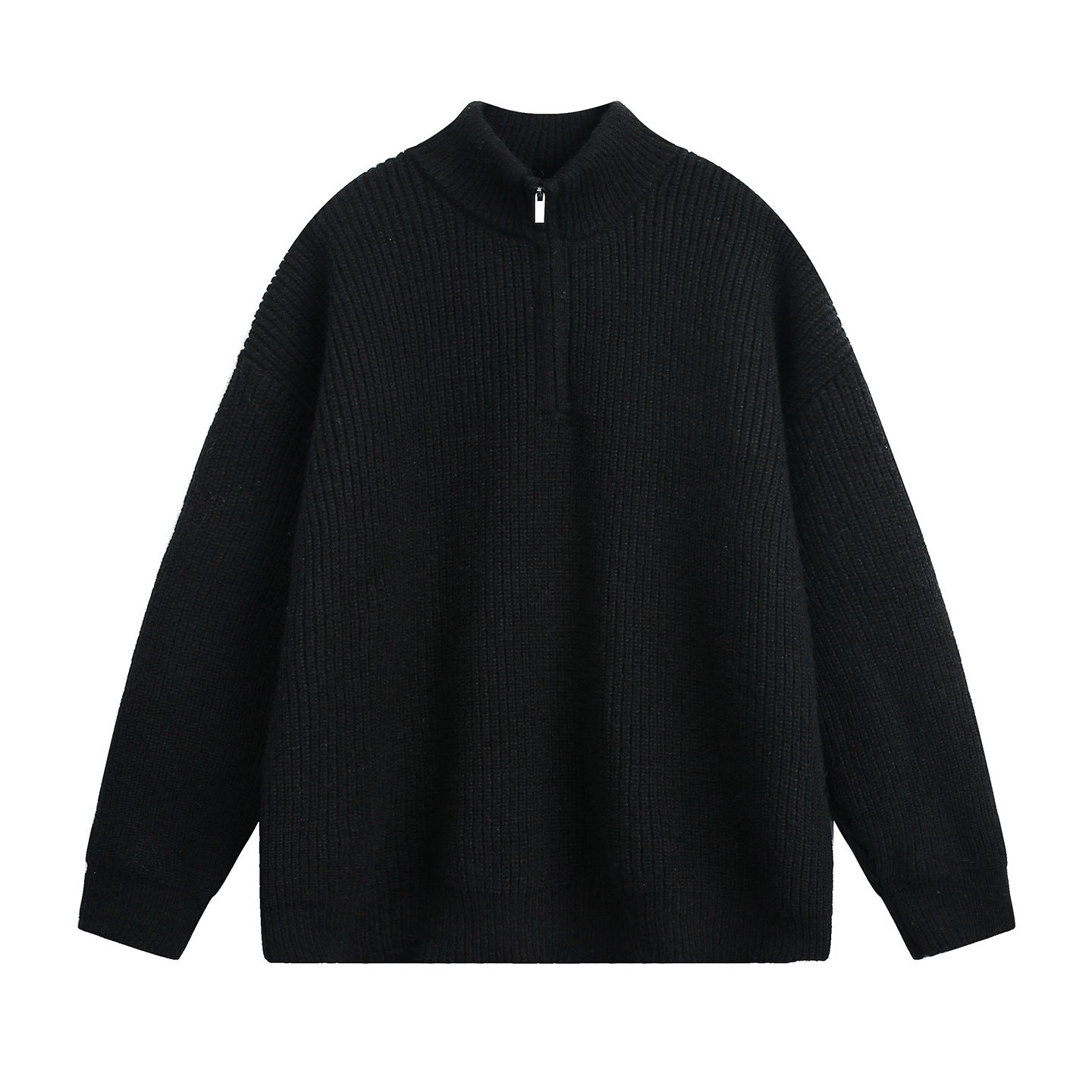 Half-Zip Stand Collar Sweater