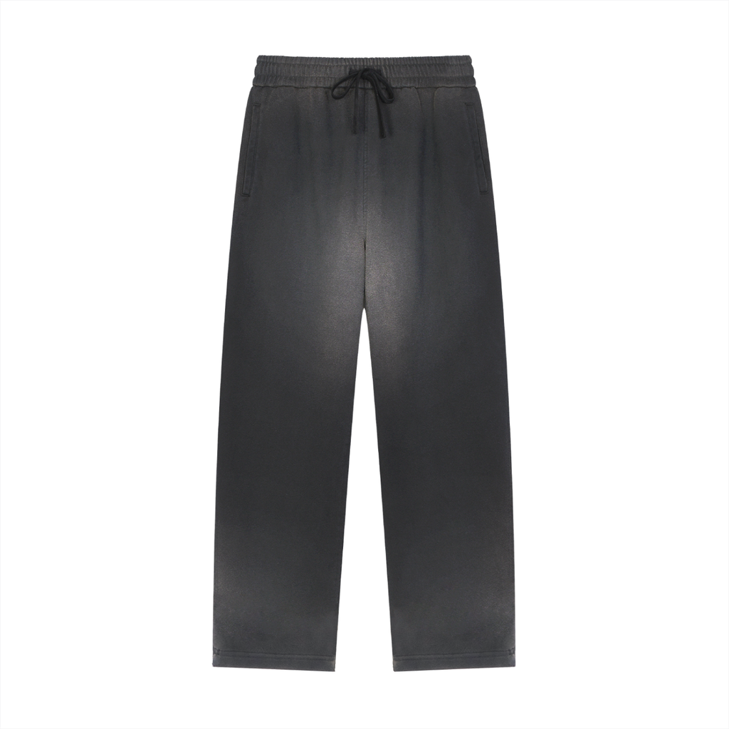 Sun Fade Raw Edge Straight-Leg Sweatpants