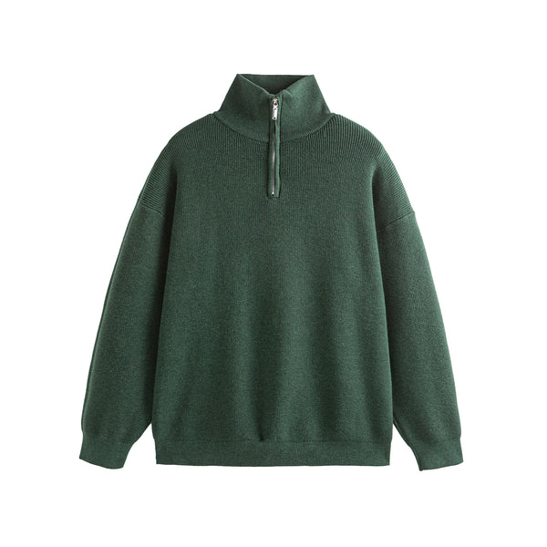 Stand Collar Knit Pullover