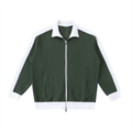 Contrast Trim Stand Collar Jacket