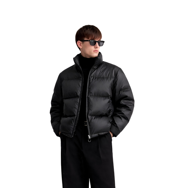 Stand Collar Zipper Puffer