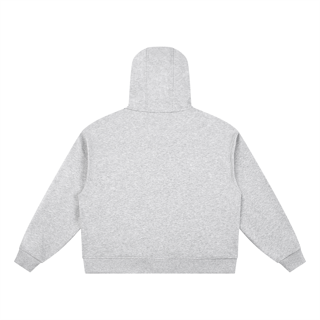 Boxy Button Placket Hoodie