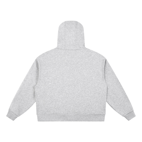 Boxy Button Placket Hoodie